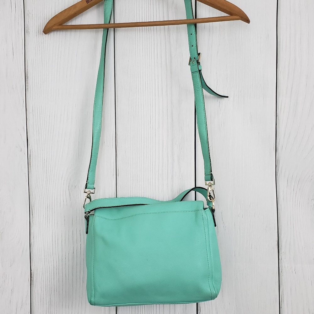 KATE SPADE Foldover Pebbled Leather Crossbody Bag - Picture 7 of 8